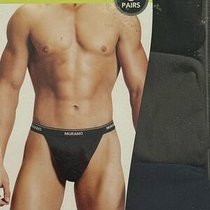 Murano Men's Low-Rise Thong black, blue and gray